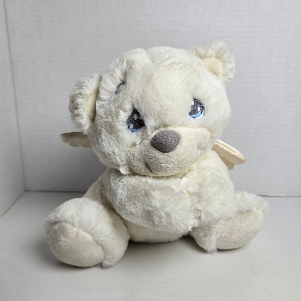 Precious Moments Aurora White Angel Bear Plush Stuffed Animal 10"